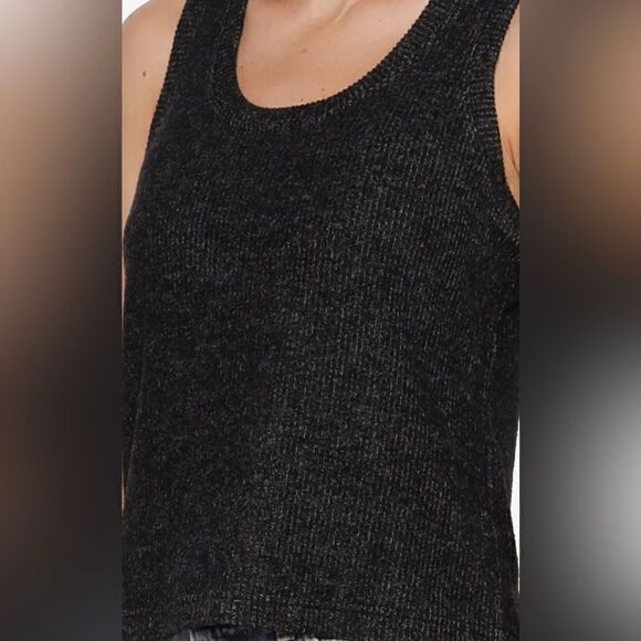 Banana Republic Ribbed Top Tank Size L Charcoal Gray - Picture 14 of 14